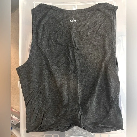 ALO Yoga Gray Wrap Tank Top - Size M - Picture 2 of 6